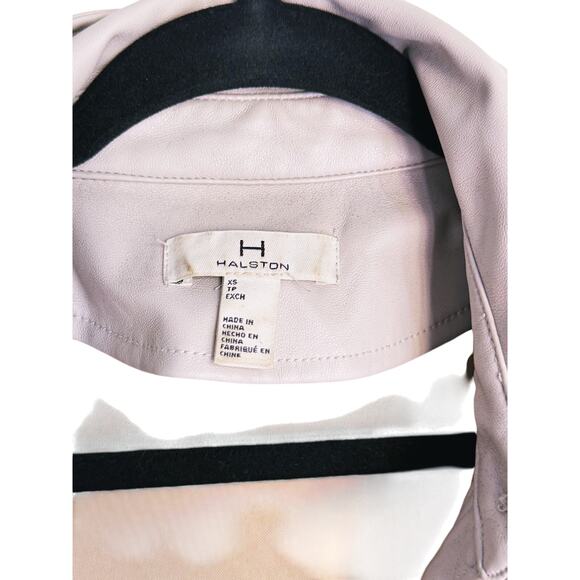 H by Halston Belted Faux Leather Shacket XS Beige Pockets Fall Layer Neutral - Picture 3 of 6